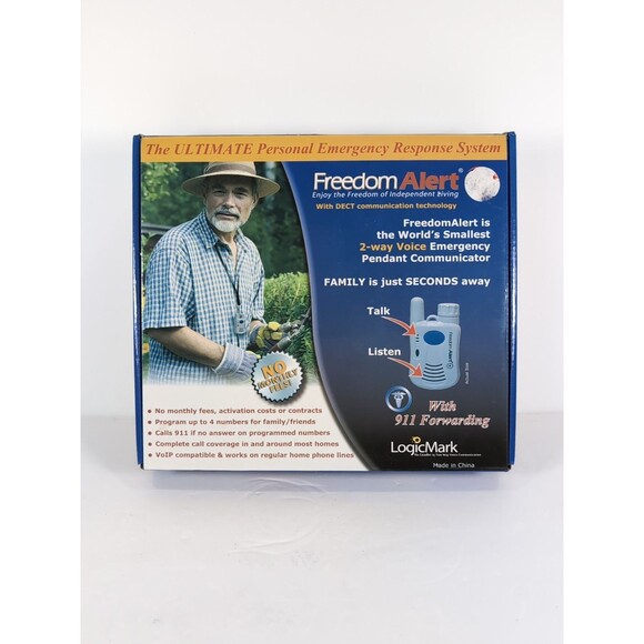 Logicmark Freedom Alert 35511 2-Way Voice Emergency Pendant Device (Read Descri) - Picture 1 of 11